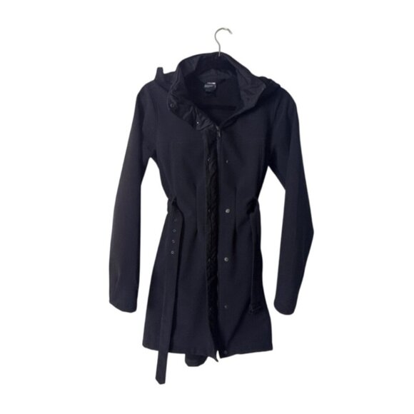 The North Face Womens Black Belted Hooded Softshell Coat S - Picture 1 of 9